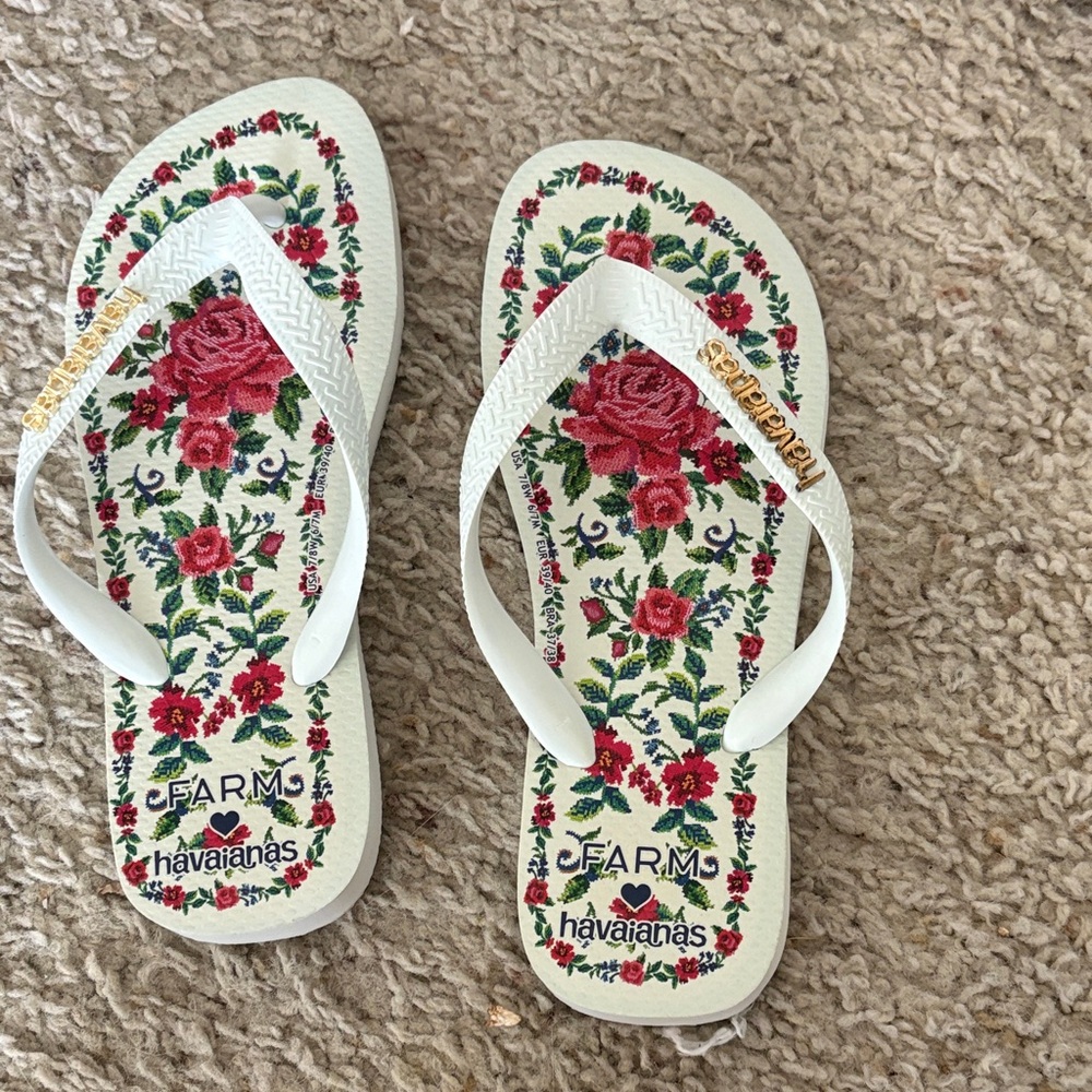 Havaianas X Farm collection, new without tags